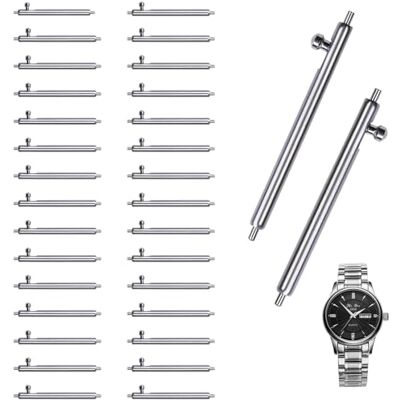 Juhuifu 30 Pièces Tige à Ressort à Libération Rapide, Goupille Wedge en Acier Inoxydable 22mm, Compatible Bracelet Connecté à Détachement Rapide 22mm, Goupilles de Remplacement pour Connexion Sécurisée - Publicité Juhuifu 30 Pièces Tige à Ressort à Libération Rapide, Goupille Wedge en Acier Inoxydable 22mm, Compatible Bracelet Connecté à Détachement Rapide 22mm, Goupilles de Remplacement pour Connexion Sécurisée - Publicité