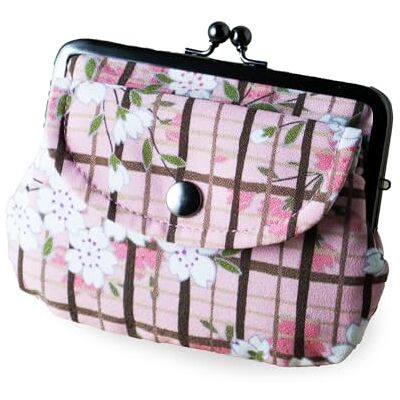 NOREN Portefeuille vintage à motif floral avec verrou pour monnaie Fabriqué au Japon Pour femme, SAKURAKOUSHI Fleurs de cerisier Rose, Large, Rétro - Publicité NOREN Portefeuille vintage à motif floral avec verrou pour monnaie Fabriqué au Japon Pour femme, SAKURAKOUSHI Fleurs de cerisier Rose, Large, Rétro - Publicité