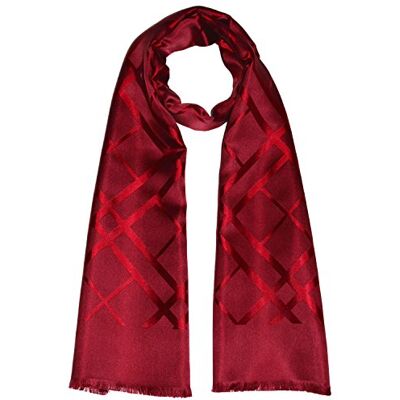 LORENZO CANA Foulard de 100% soie pour l`homme – écharpe style dandy avec les mesures de 25 x 160 cm tissue jacquard à double épaisseur, léger et noble pour le printemps et l´été en rouge bordeaux - Publicité LORENZO CANA Foulard de 100% soie pour l`homme – écharpe style dandy avec les mesures de 25 x 160 cm tissue jacquard à double épaisseur, léger et noble pour le printemps et l´été en rouge bordeaux - Publicité