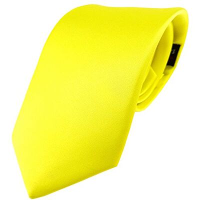 TigerTie satin cravate en soie jaune citron unicolor cravate pure soie - Publicité TigerTie satin cravate en soie jaune citron unicolor cravate pure soie - Publicité