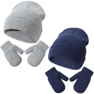 DRESHOW Ensemble Bonnet Beanie et Moufles D'hiver Set pour Bébés et Enfants Ensemble Chapeau et Gants Tricotés Chauds pour 3 Mois 5 Ans Filles et Garçons - Publicité DRESHOW Ensemble Bonnet Beanie et Moufles D'hiver Set pour Bébés et Enfants Ensemble Chapeau et Gants Tricotés Chauds pour 3 Mois 5 Ans Filles et Garçons - Publicité