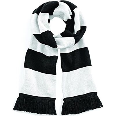 Beechfield Écharpe rayée tricotée Adulte unisexe (Taille unique) (Noir/Blanc) - Publicité Beechfield Écharpe rayée tricotée Adulte unisexe (Taille unique) (Noir/Blanc) - Publicité