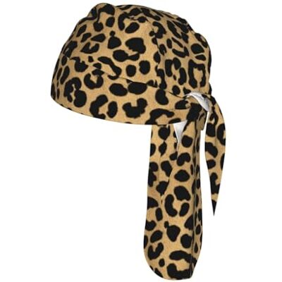 Woshuwo Durags à motif léopard noir et marron pour homme, bandana, bandana respirant et rafraîchissant pour le cyclisme, le hip-hop - Publicité Woshuwo Durags à motif léopard noir et marron pour homme, bandana, bandana respirant et rafraîchissant pour le cyclisme, le hip-hop - Publicité
