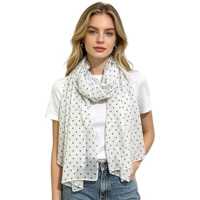 Lina & Lily Écharpe Foulard Femme Imprimé Pois - Publicité Lina & Lily Écharpe Foulard Femme Imprimé Pois - Publicité