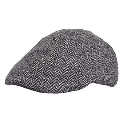 Walker & Hawkes Casquette Plate en Laine Unisexe 6 pans pour la Campagne Motif Chevron Gris L (59cm) - Publicité Walker & Hawkes Casquette Plate en Laine Unisexe 6 pans pour la Campagne Motif Chevron Gris L (59cm) - Publicité