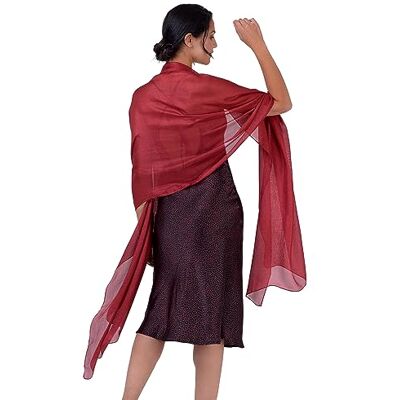 BlackButterfly Métal Étincelle Mariée Mariage Sortie Soirée Chale Pashmina Portefeuille (Rouge vin, 70CM X 230CM) - Publicité BlackButterfly Métal Étincelle Mariée Mariage Sortie Soirée Chale Pashmina Portefeuille (Rouge vin, 70CM X 230CM) - Publicité