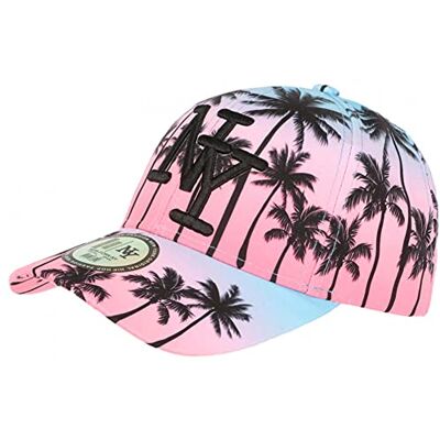 Hip Hop Honour Casquette NY Rose et Bleue Tropical Fashion Sunset Baseball Taille Unique Rose - Publicité Hip Hop Honour Casquette NY Rose et Bleue Tropical Fashion Sunset Baseball Taille Unique Rose - Publicité