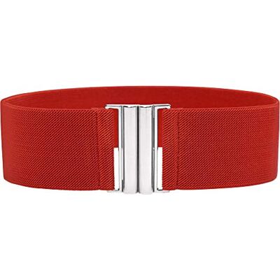 BlackButterfly Classique Emboîtement Large Élastique Sangle Extensible Taille Rétro Ceinture (Rouge, S) - Publicité BlackButterfly Classique Emboîtement Large Élastique Sangle Extensible Taille Rétro Ceinture (Rouge, S) - Publicité
