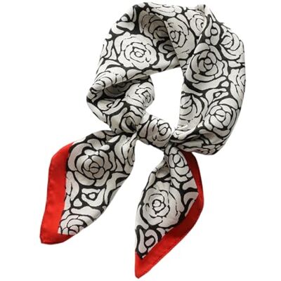 Morain Écharpe classique en soie douce et respirante de 70 cm Carré Châle élégant pour cheveux et cou, Rouge, Taille unique - Publicité Morain Écharpe classique en soie douce et respirante de 70 cm Carré Châle élégant pour cheveux et cou, Rouge, Taille unique - Publicité