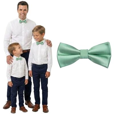 DonDon Nœud papillon enfant garçon bébés et homme aspect soie brillant, pré-noué et réglable en longueur en polyester accessoire festif pour mariage, communion et cérémonie - Publicité DonDon Nœud papillon enfant garçon bébés et homme aspect soie brillant, pré-noué et réglable en longueur en polyester accessoire festif pour mariage, communion et cérémonie - Publicité