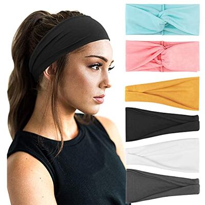 DRESHOW 6 Pièces Bandeau Cheveux pour Femme Yoga Courir Bandeaux Sport Entraînement Bandeaux Mignon Accessoire - Publicité DRESHOW 6 Pièces Bandeau Cheveux pour Femme Yoga Courir Bandeaux Sport Entraînement Bandeaux Mignon Accessoire - Publicité