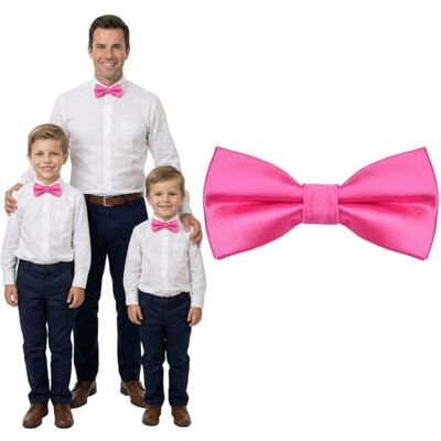 DonDon Nœud papillon enfant garçon bébés et homme aspect soie brillant, pré-noué et réglable en longueur en polyester accessoire festif pour mariage, communion et cérémonie - Publicité DonDon Nœud papillon enfant garçon bébés et homme aspect soie brillant, pré-noué et réglable en longueur en polyester accessoire festif pour mariage, communion et cérémonie - Publicité