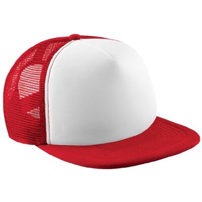 Beechfield Casquette Camionneur Vintage Enfant Unisexe (Taille Unique) (Rouge/Blanc) - Publicité Beechfield Casquette Camionneur Vintage Enfant Unisexe (Taille Unique) (Rouge/Blanc) - Publicité