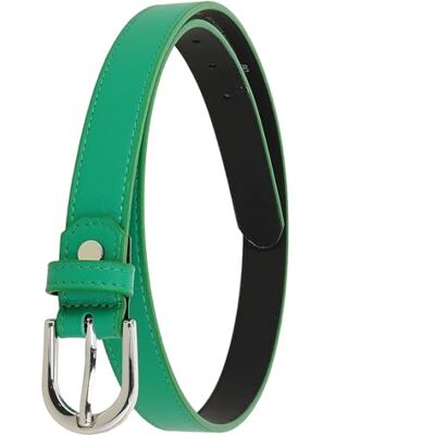 FASHIONGEN Ceinture pour femme en Cuir Italien, fabriqué en France, LUNA Vert, 90 - Publicité FASHIONGEN Ceinture pour femme en Cuir Italien, fabriqué en France, LUNA Vert, 90 - Publicité