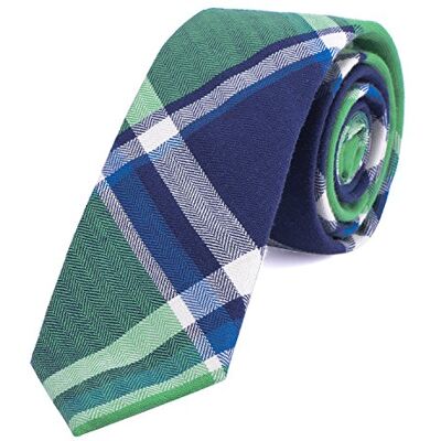 DonDon cravate homme cravate carreaux cravate rayures pour hommes rayée coton vert - Publicité DonDon cravate homme cravate carreaux cravate rayures pour hommes rayée coton vert - Publicité