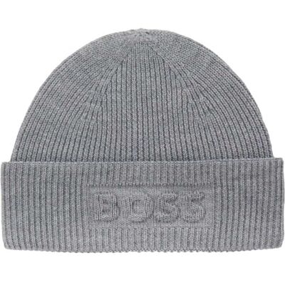 BOSS Alogo_Hat Bonnet, Silver, ONESI Men - Publicité BOSS Alogo_Hat Bonnet, Silver, ONESI Men - Publicité