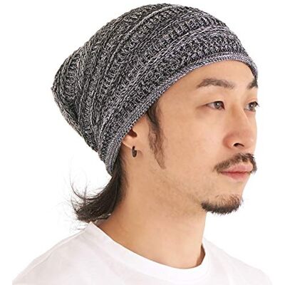 CHARM Bonnet Slouch en Tricot Souple avec du Coton, Chapeau Chimio Été Extra Large, Hipster Rasta Beanie Hat pour Homme Et Femme Noir - Publicité CHARM Bonnet Slouch en Tricot Souple avec du Coton, Chapeau Chimio Été Extra Large, Hipster Rasta Beanie Hat pour Homme Et Femme Noir - Publicité