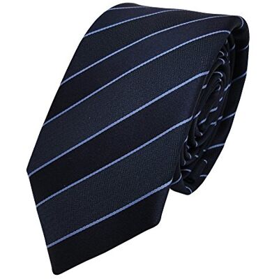 TigerTie étroit Designer cravate bleu foncé rayé Tie - Publicité TigerTie étroit Designer cravate bleu foncé rayé Tie - Publicité