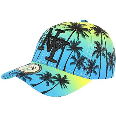 Hip Hop Honour Casquette NY Bleue et Jaune Fashion Tropical Sunrise Baseball Taille Unique Bleu - Publicité Hip Hop Honour Casquette NY Bleue et Jaune Fashion Tropical Sunrise Baseball Taille Unique Bleu - Publicité