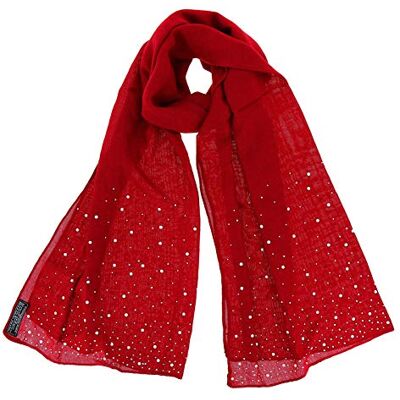 FASHIONGEN Echarpe en Coton, Foulard femme à Perles et Strass, ALOISE - Publicité FASHIONGEN Echarpe en Coton, Foulard femme à Perles et Strass, ALOISE - Publicité