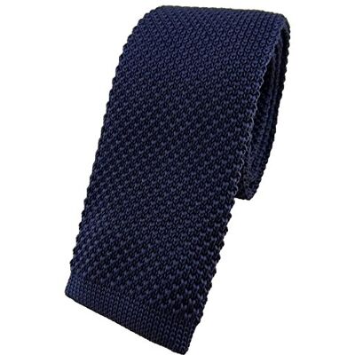 TigerTie qualité cravate tricotée en marine bleu foncé unicolor - - Publicité TigerTie qualité cravate tricotée en marine bleu foncé unicolor - - Publicité
