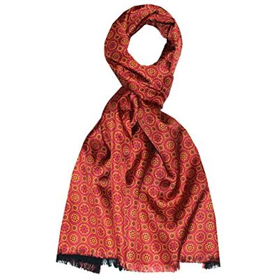 LORENZO CANA Foulard de 50% soie et 50% laine pour l`homme – écharpe réversible avec les mesures de 30 x 160 cm attrayant et noble pour le printemps et l´été – une sensation de luxe en rose saumon - Publicité LORENZO CANA Foulard de 50% soie et 50% laine pour l`homme – écharpe réversible avec les mesures de 30 x 160 cm attrayant et noble pour le printemps et l´été – une sensation de luxe en rose saumon - Publicité