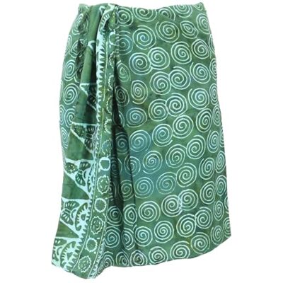 Guru SHOP Sarong fin Bali Jupe portefeuille Robe sarong Écharpe Spirale / Beige Homme/Femme Synthétique, spirale/vert, taille unique - Publicité Guru SHOP Sarong fin Bali Jupe portefeuille Robe sarong Écharpe Spirale / Beige Homme/Femme Synthétique, spirale/vert, taille unique - Publicité
