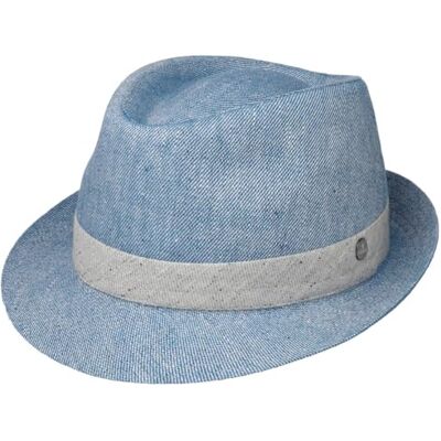 Lierys Chapeau Payato New Denim Trilby Femme/Homme Made in Italy D'Ete en Tissu de Soleil avec Doublure Ete Printemps-ete S (54-55 cm) Bleu - Publicité Lierys Chapeau Payato New Denim Trilby Femme/Homme Made in Italy D'Ete en Tissu de Soleil avec Doublure Ete Printemps-ete S (54-55 cm) Bleu - Publicité