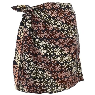 Guru SHOP Sarong Bali Slim Jupe portefeuille Robe sarong Écharpe Spirale / Noir Homme/Femme Synthétique - Publicité Guru SHOP Sarong Bali Slim Jupe portefeuille Robe sarong Écharpe Spirale / Noir Homme/Femme Synthétique - Publicité