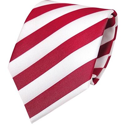 TigerTie Designer cravate rouge blanc rayé Tie - Publicité TigerTie Designer cravate rouge blanc rayé Tie - Publicité