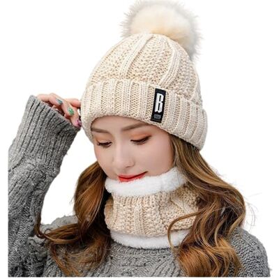 Generic Bonnet Bonnet Écharpe Chapeau Chaud Chapeau Bandeau Écharpe Hommes Femmes Chaud Tricoté Foulard, Blanc cassé - Publicité Generic Bonnet Bonnet Écharpe Chapeau Chaud Chapeau Bandeau Écharpe Hommes Femmes Chaud Tricoté Foulard, Blanc cassé - Publicité