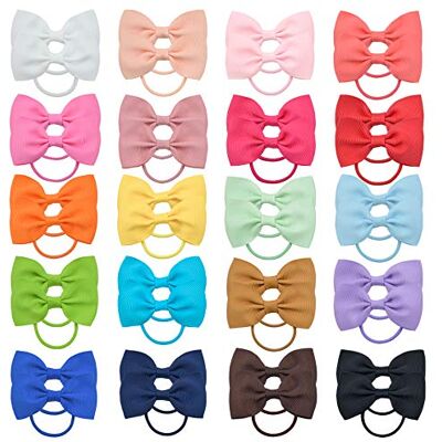 Hideya 40 pcs Bébé Filles Cheveux Arcs Cheveux Cravates Ruban Gros-Grain Élastique Cheveux Bande De Caoutchouc Titulaire de Queue de Cheval Accessoires de Cheveux pour Enfants Tout-petits - Publicité Hideya 40 pcs Bébé Filles Cheveux Arcs Cheveux Cravates Ruban Gros-Grain Élastique Cheveux Bande De Caoutchouc Titulaire de Queue de Cheval Accessoires de Cheveux pour Enfants Tout-petits - Publicité