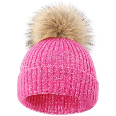 DRESHOW Bonnet pour Bébé Bonnet Hiver Enfant Chapeau Unisexe en Tricot Doux pour Garçons et Filles avec Pompon Mignon Beanies Chaud pour Les Enfants de 3 Mois 8 Ans - Publicité DRESHOW Bonnet pour Bébé Bonnet Hiver Enfant Chapeau Unisexe en Tricot Doux pour Garçons et Filles avec Pompon Mignon Beanies Chaud pour Les Enfants de 3 Mois 8 Ans - Publicité