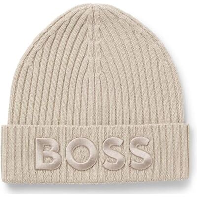 BOSS Cap Lara Beanie Light Beige - Publicité BOSS Cap Lara Beanie Light Beige - Publicité