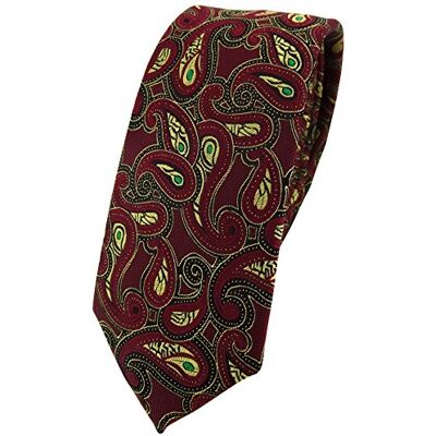 TigerTie Cravate fine design à motifs cachemire Binder Tie - Publicité TigerTie Cravate fine design à motifs cachemire Binder Tie - Publicité