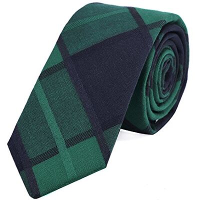 DonDon cravate homme cravate carreaux cravate écossaise pour hommes coton 6 cm vert bleu - Publicité DonDon cravate homme cravate carreaux cravate écossaise pour hommes coton 6 cm vert bleu - Publicité
