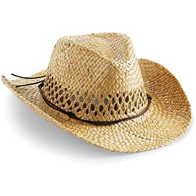 Beechfield Chapeau de Cowboy en Paille Adulte Unisexe (Taille Unique) (Naturel) - Publicité Beechfield Chapeau de Cowboy en Paille Adulte Unisexe (Taille Unique) (Naturel) - Publicité