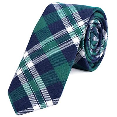 DonDon cravate homme cravate carreaux cravate rayures pour hommes rayée coton bleu vert - Publicité DonDon cravate homme cravate carreaux cravate rayures pour hommes rayée coton bleu vert - Publicité