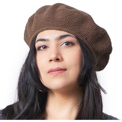 CHARM Chapeau Tam en Tricot Femmes & Casquette Beret Homme Bonnet en Crochet, 100% Coton, Béret Français, Fait À La Main, Mode pour l'Été et l'Hiver - Publicité CHARM Chapeau Tam en Tricot Femmes & Casquette Beret Homme Bonnet en Crochet, 100% Coton, Béret Français, Fait À La Main, Mode pour l'Été et l'Hiver - Publicité