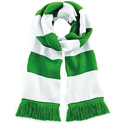 Beechfield Écharpe rayée tricotée Adulte unisexe (Taille unique) (Vert/Blanc) - Publicité Beechfield Écharpe rayée tricotée Adulte unisexe (Taille unique) (Vert/Blanc) - Publicité