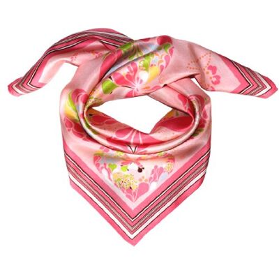 LORENZO CANA Foulard pour la femme – écharpe de 100% soie pour le printemps et l´été, carré avec les mesures de 70 x 70 cm – une sensation de luxe en rose saumon vert jaune blanc orange - Publicité LORENZO CANA Foulard pour la femme – écharpe de 100% soie pour le printemps et l´été, carré avec les mesures de 70 x 70 cm – une sensation de luxe en rose saumon vert jaune blanc orange - Publicité
