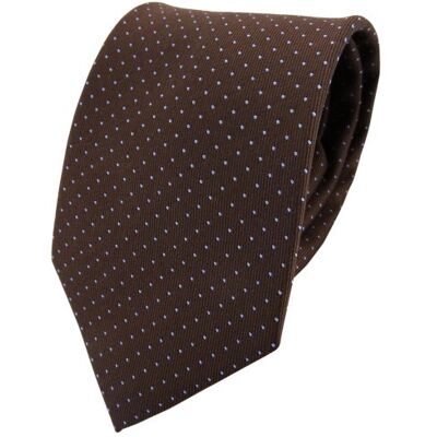 TigerTie cravate en soie brun bleu claire à pois cravate en soie tie - Publicité TigerTie cravate en soie brun bleu claire à pois cravate en soie tie - Publicité