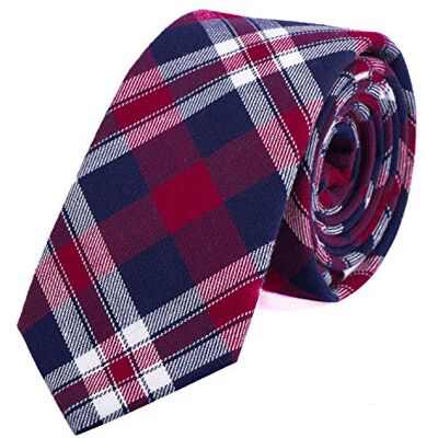 DonDon cravate homme cravate carreaux cravate rayures pour hommes rayée coton bleu rouge - Publicité DonDon cravate homme cravate carreaux cravate rayures pour hommes rayée coton bleu rouge - Publicité