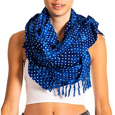 PANASIAM Scarf 190x116 cm, B111 blue dot, L - Publicité PANASIAM Scarf 190x116 cm, B111 blue dot, L - Publicité