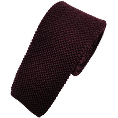 TigerTie ohne Markenname étroit cravate tricotée bordeaux bordeaux unicolor cravate Polyester Tie - Publicité TigerTie ohne Markenname étroit cravate tricotée bordeaux bordeaux unicolor cravate Polyester Tie - Publicité