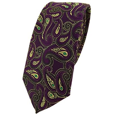 TigerTie Cravate fine design à motifs cachemire Binder Tie - Publicité TigerTie Cravate fine design à motifs cachemire Binder Tie - Publicité