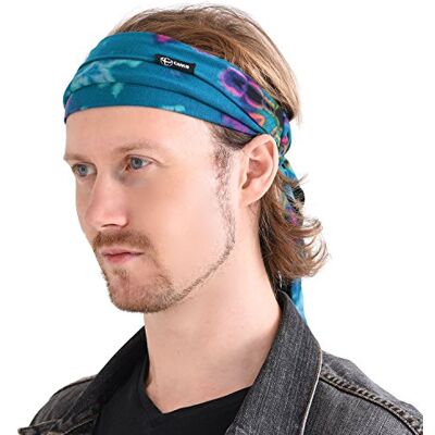 CHARM Bandeau Cheveux Femme En Tie Dye, Bandana Homme Élastique Style Hippie Chic, Foulard Pirate À Motif Rétro Fleur Psychédélique Rockstar Boho A - Publicité CHARM Bandeau Cheveux Femme En Tie Dye, Bandana Homme Élastique Style Hippie Chic, Foulard Pirate À Motif Rétro Fleur Psychédélique Rockstar Boho A - Publicité