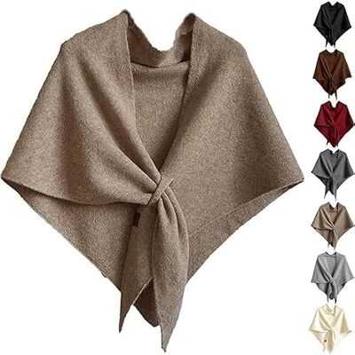 Zyzzephyr ChâLe Triangulaire En Tricot Uni Pour Femme, Nouveauté 2025, éLéGant Poncho Ouvert Sur Le Devant, Accessoire Hiver-Automne (Camel) - Publicité Zyzzephyr ChâLe Triangulaire En Tricot Uni Pour Femme, Nouveauté 2025, éLéGant Poncho Ouvert Sur Le Devant, Accessoire Hiver-Automne (Camel) - Publicité