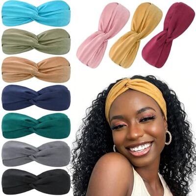 DRESHOW Boho bandeaux pour les femmes fleur Vintage imprimé Criss Cross noué élastique bande de cheveux extensible tête Wrap Twisted cheveux mignons accessoires 10 Pack,Taille unique,Multicolore - Publicité DRESHOW Boho bandeaux pour les femmes fleur Vintage imprimé Criss Cross noué élastique bande de cheveux extensible tête Wrap Twisted cheveux mignons accessoires 10 Pack,Taille unique,Multicolore - Publicité
