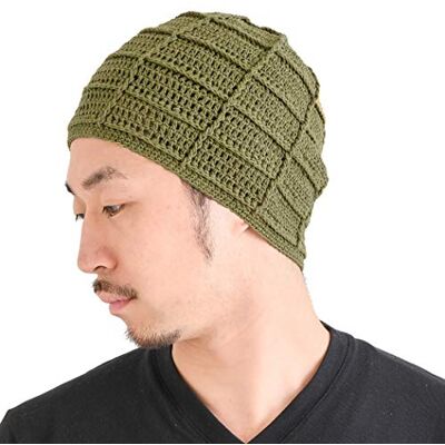 CHARM Bonnet Homme Chapeau Femme Ete Beanie Type Beret Chimio 100% Coton Crochet pour Peau Sensible Tricot Fait Main Unisexe Kaki - Publicité CHARM Bonnet Homme Chapeau Femme Ete Beanie Type Beret Chimio 100% Coton Crochet pour Peau Sensible Tricot Fait Main Unisexe Kaki - Publicité